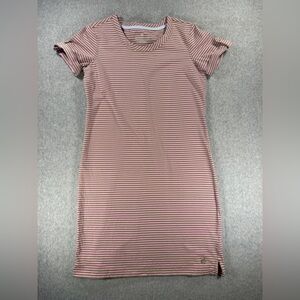 🎣‎ Southern Tide Striped T-Shirt Dress Pink & Olive – Size XS